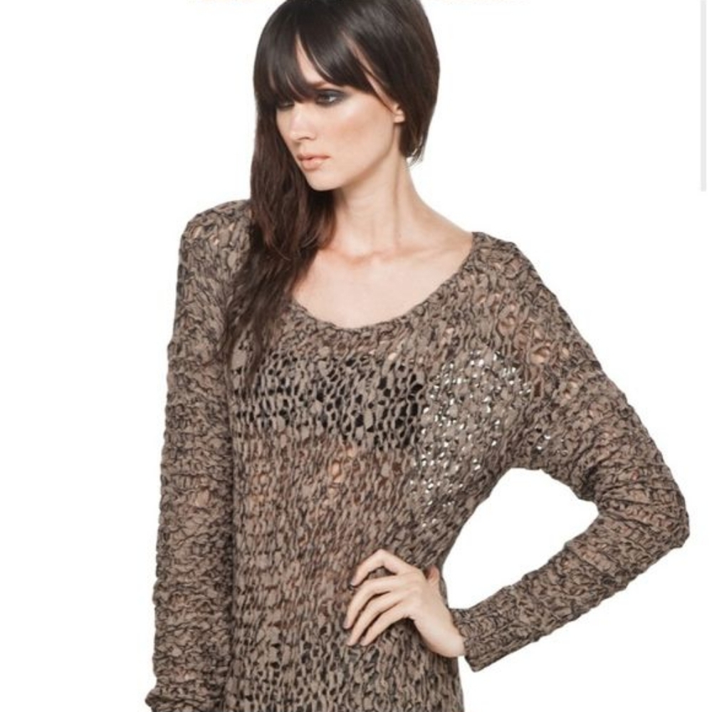 Helmut Lang open knit sweater